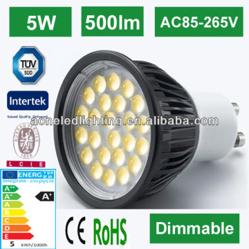 5W GU10 /g5.3 SMD led spotlight dimmable led sport lighting