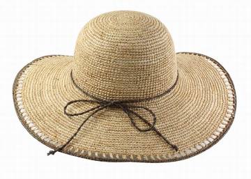 crochet raffia straw hat