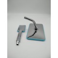 Plastic ABS Chrome Square Rainfall Shower Head Set