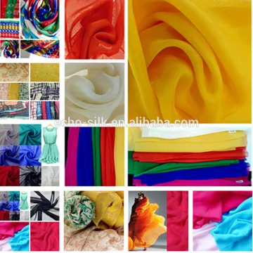 Pure Silk Printed Fabric/ Pure Silk Crepe Fabric/ Printed Silk Chiffon Fabric With Flower Pattern