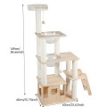 Cat Tree Tower Large Heavy Cats Eco-Friendly Modern Living Room Indoor Scratching Post Pine Condo Stable Base Premium Quality