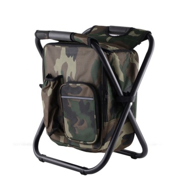 Portable Folding Fishing Chair with Insulated Cooler Backpack for Outdoor Use
