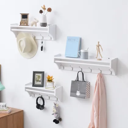 2021 Wooden Wall Shelf Simple Modern Living Room Bookshelf