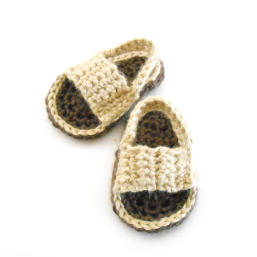 Brown Baby Sandals Crochet Baby Shoes