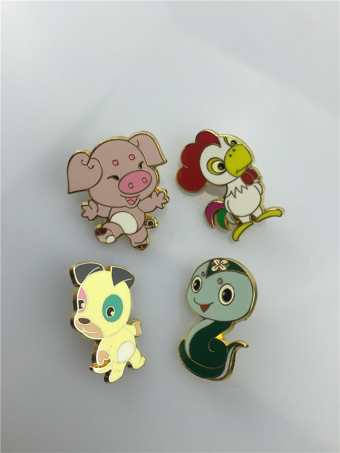 Custom Metal Adorable Animal Pig Design Badge Pin