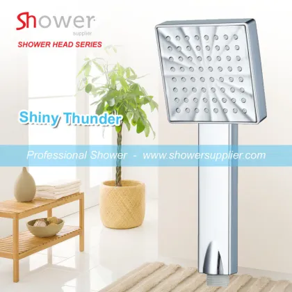 SH-1200 Glorious Chrome Plastic Square Thunder Stormy Hand Shower Head