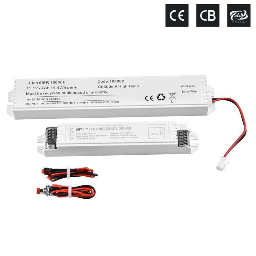 Pack de batterie d'urgence pour la lumière du tube LED 40W