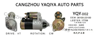 Hyundai Elantra starter 17708 Auto Starter for hyundai/Starter motor/Auto Starter
