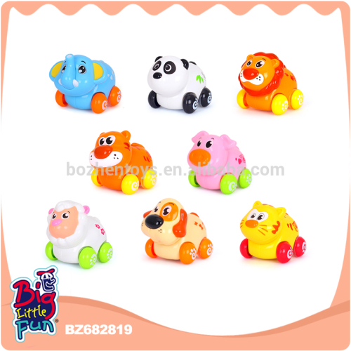 China import small lovely cartoon friction animal car toys for kids children