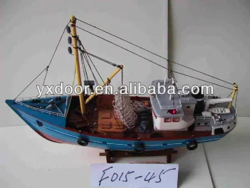 Classic Fishing ship model / 45cm length /wooden boat model