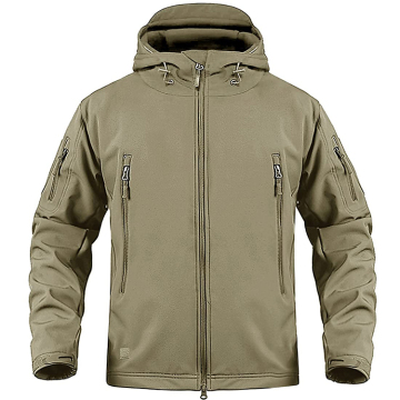 Xianghong CONMR Men's Softshell Jacket with Multi Zippered Pockets for Outdoor Hiking