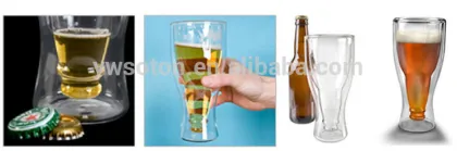double drinking glass cup beer cup