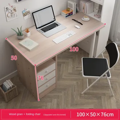 Student Study and Office Computer Desk with Storage Shelf and Bookcase