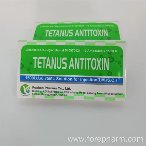 Medical Tetanus Antitoxin Injection 1500IU/0.75ml for Human China ...