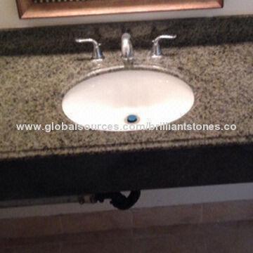 Yanshan Green Granite Vanity Countertop for Bathroom, Polished ,With Backplash, 1 Under-mounted Sink