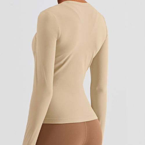 Comfortable Nude Women Riding Top Long Sleeve