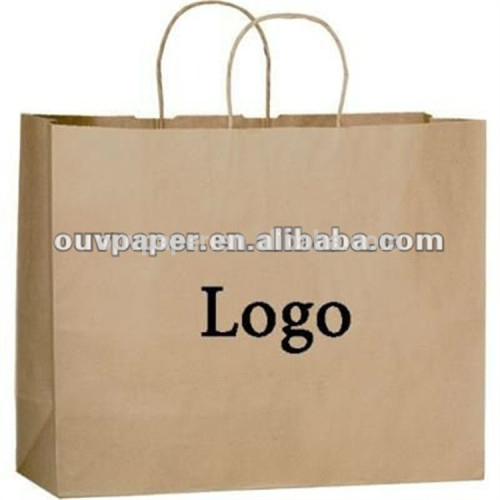 Custom Logo Printed Brown Kraft Paper Shopping Bags with handle
  Custom Logo Printed Brown Kraft Paper Shopping Bags with handle