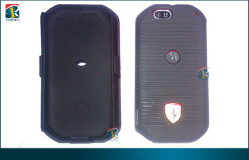 Red, Black Hybrid 2in1 Combo Hard Case / Holster Combo Cellphone Holster For Nextel I867