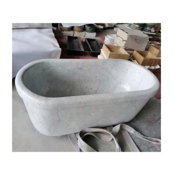 Custom Natural Marble Bathtub Prefab with Personalized Designs and Measurements