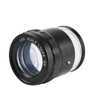Portable 10x HD LED Magnifying Glass with Coin Identification and Scale