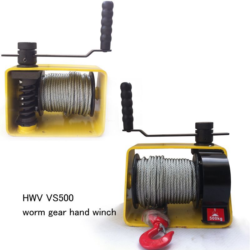 HWV VS Heavy Duty Worm Gear Hand Winch with Selflock