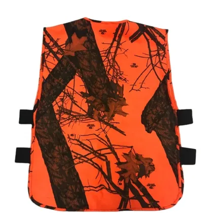 Men's Blaze Orange Camo Fishing Vest - BJ Outdoor