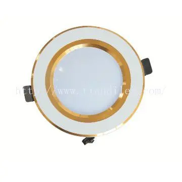 7w LED Down Light golden-rimmed