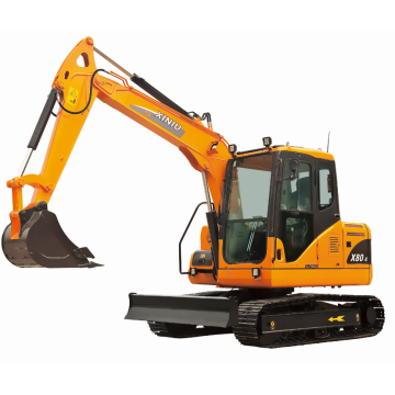 7 Ton crawler excavator medium excavator X80-E untuk dijual