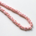 CANDY COLOR AND SQUARE CERAMIC BEADS 6MM 30pcs