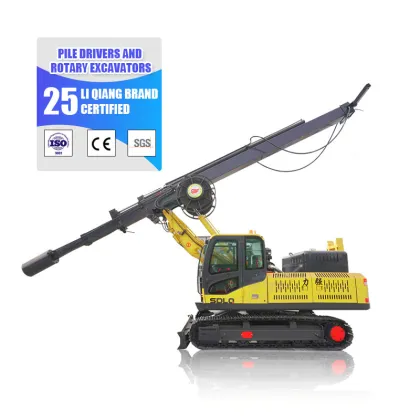 Electric Vibrating Hammer Pile Driver for Ground Screws and Square Rod Piles