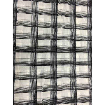 Check Design Polyester Bubble Crepe Printing Fabric