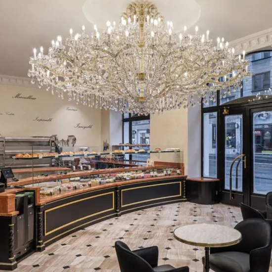 Luxury European Duplex Crystal Chandelier for Villa Hotel High-Ceiling Living Room and Staircase