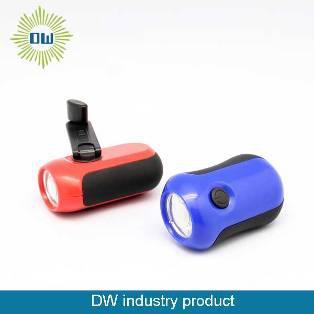 3 LED bulat kepala Dynamo obor tangan tekan senter untuk hadiah promosi perusahaan