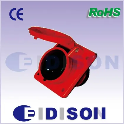 ES414/424 industrial plug and socket panel angle socket