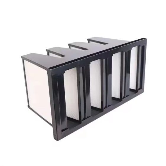 V Type high-efficiency filter ABS Plastic Frame Activated Carbon Filter F6 F7 F8 F9 V Bank Filter
