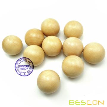 Bescon 1-1/4 inch Natural Hardwood Round Balls 10pcs Set- Lacquered Wooden Balls for Crafts & Architectural Work & Design or DIY