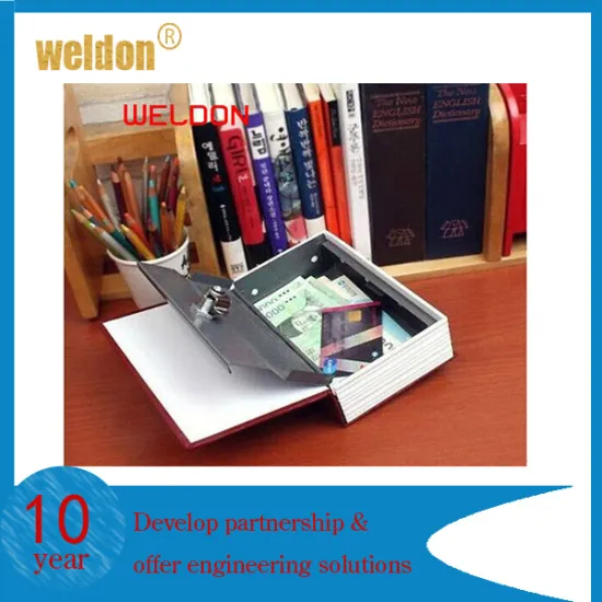 2014 hot selling book safe with padding inside metal case