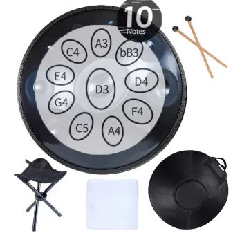 18-22 Inch Blue Gold Drump Hand Pan Stainless Steel G D Minor Scale