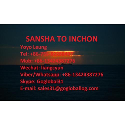 Foshan Sansha Sea Freight to South Korea Inchon