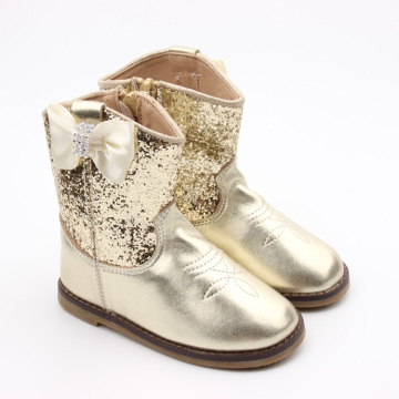 Glitter Bow-noeud Enfants Filles Bottes