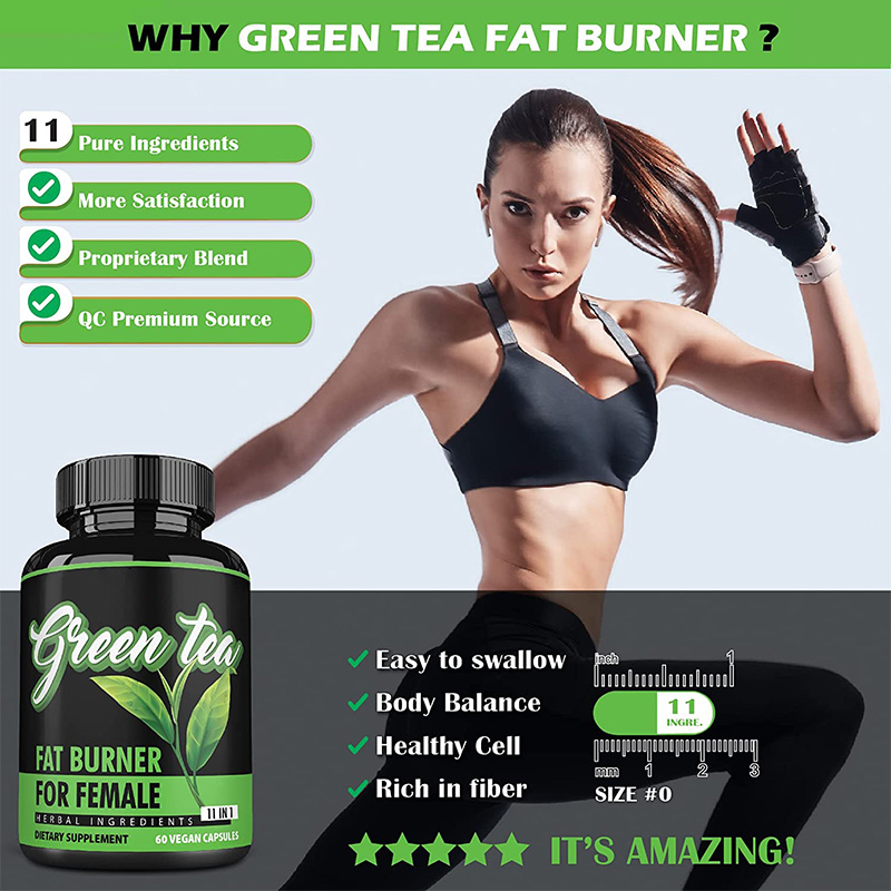 OEM/ODM Vegan 100% natural herbal slimming green tea capsule fast and strong slim weight loss green tea capsules