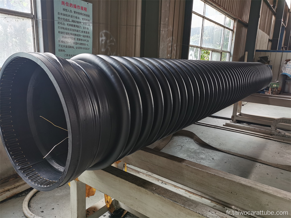 Tube de 600 mm de tube d'égout HDPE Tipe ondulé