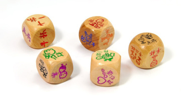 Good quality 30MM wooden dice with colorful printing