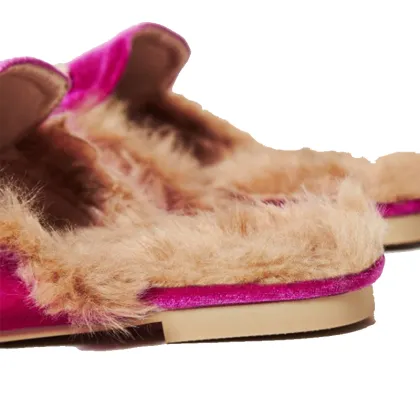 warm winter Cotton fur slippers for women