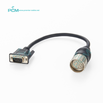 0.2m M23 to 9 Pin D-Sub Sensor Actuator Cable: Compatible Replacement for Baumer 11119257