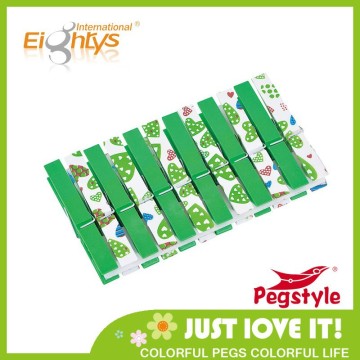 pretty design water transfer printing plastic clothes pegs