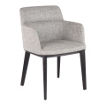 Italian designer gray armrest chairs