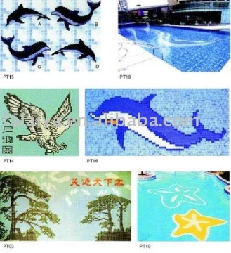 Swimming pool tile Crystal Mosaic Pattern PT series