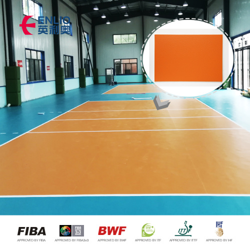 Material de pisos de la cancha de voleibol para uso en interiores