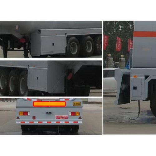 28T Tiga Gandar Tangki Bahan Bakar Semi Trailer